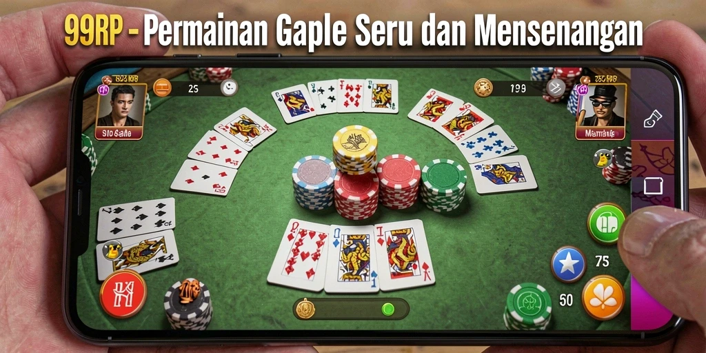 Screenshot gameplay Gaple di 99RP yang seru dan kompetitif.
