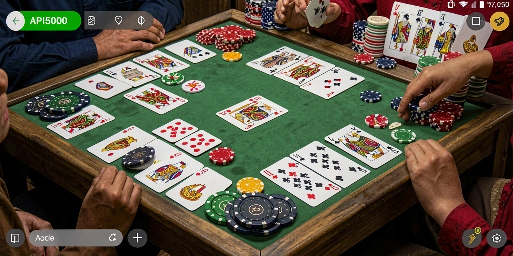 Tampilan gameplay Gaple yang seru dan interaktif di API5000.