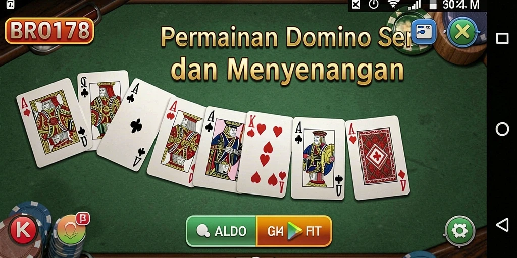 Tampilan gameplay menarik dari permainan Domino BRO178.