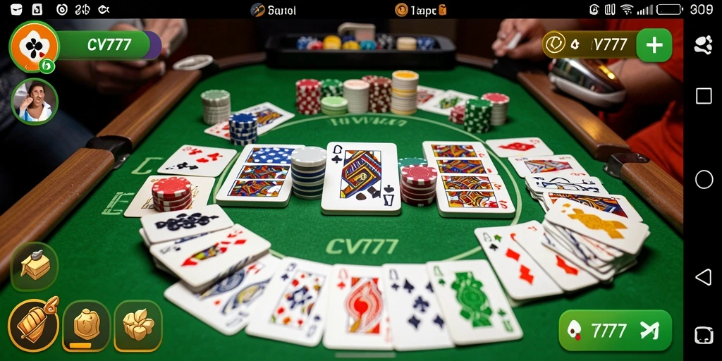 Tangkapan layar gameplay Gaple di CV777 yang seru dan interaktif.