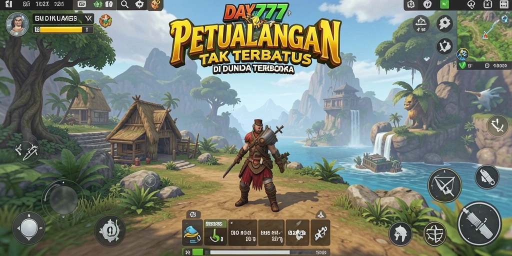 Tampilan gameplay <strong>DAY777</strong> yang menawan dengan dunia terbuka yang luas.