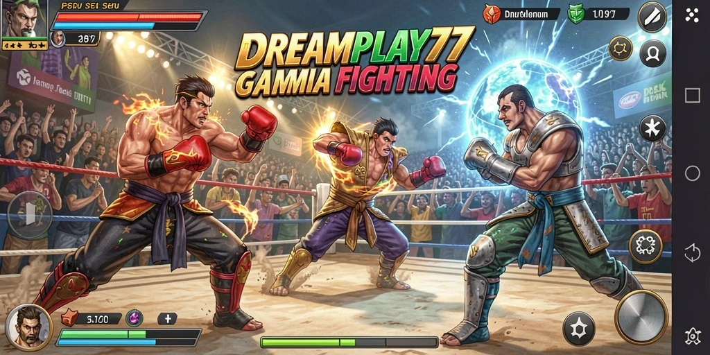 Tampilkan aksi pertarungan epik dalam DREAMPLAY77 dengan grafis menawan.