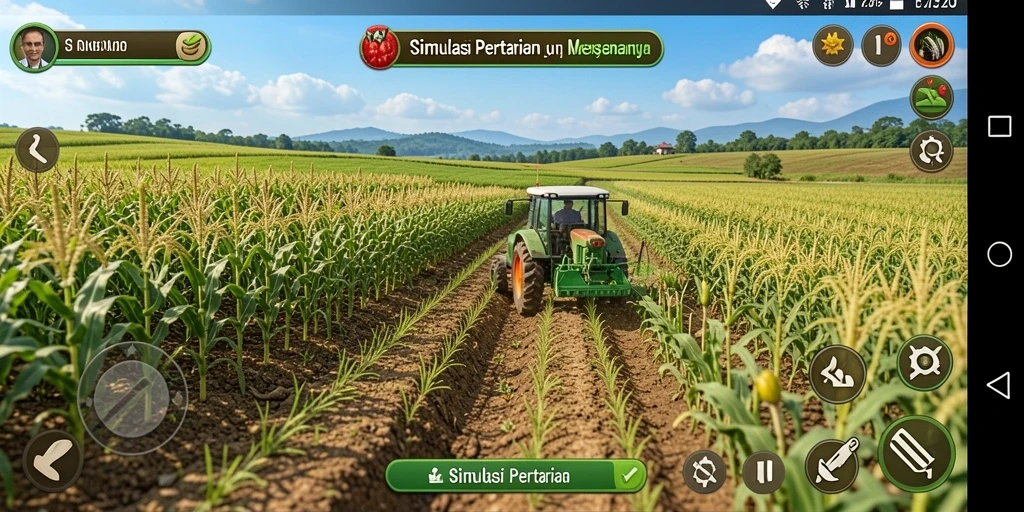 Tangkapan layar gameplay <strong>F7F7</strong> menampilkan aktivitas pertanian yang seru.