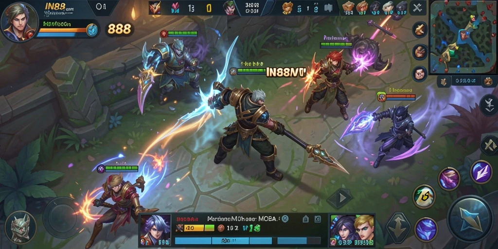 Gameplay intens dengan strategi dan pertarungan tim yang seru.