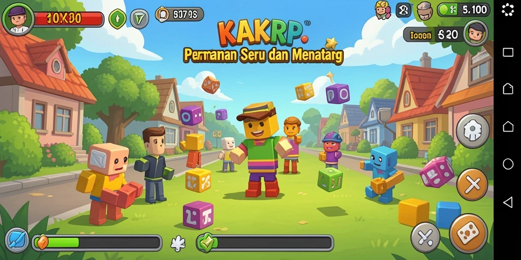 Screenshot gameplay KAKRP menampilkan tantangan puzzle yang seru.