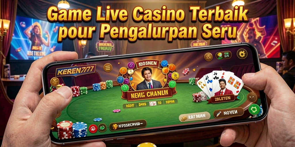 Screenshot KEREN777 menampilkan gameplay Live Casino yang mendebarkan.