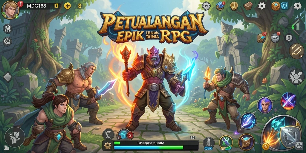 Gambaran gameplay RPG yang mengasyikkan di MDG188.