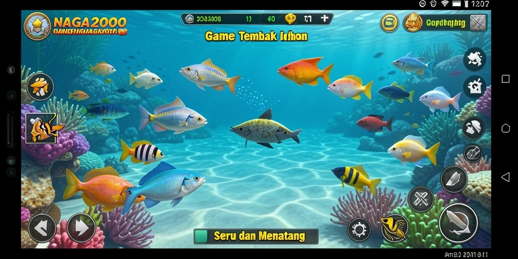 Terlihat aksi seru menangkap ikan dengan senjata di NAGA2000.