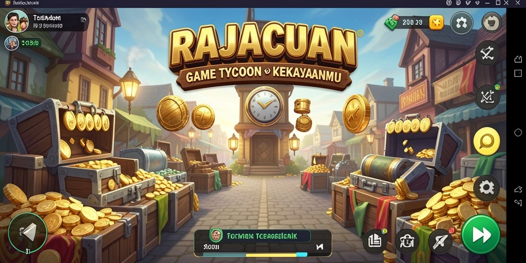Tampilan menarik dari gameplay RAJACUAN yang menampilkan strategi bisnis.