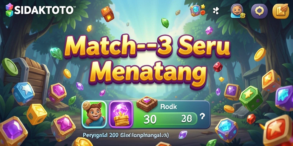 Tampilan gameplay SIDAKTOTO yang menarik dalam aksi Match-3.