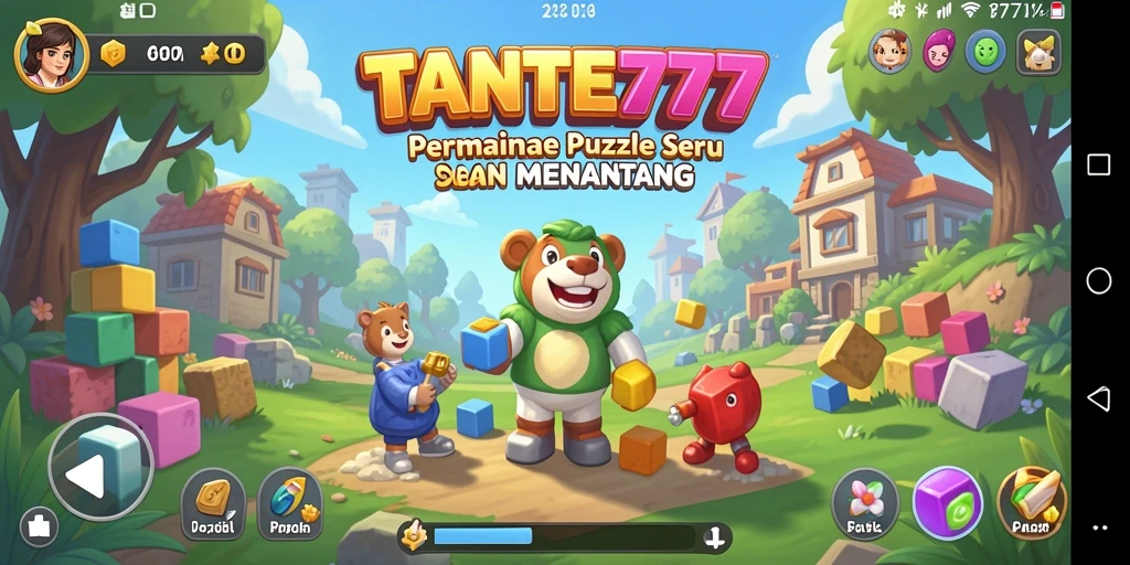 Tampilan gameplay TANTE777 yang penuh warna dan menarik.